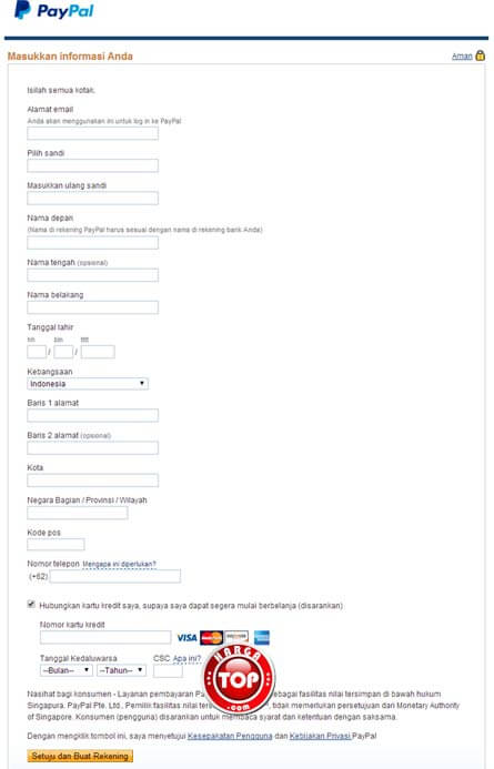 Cara Daftar PayPal