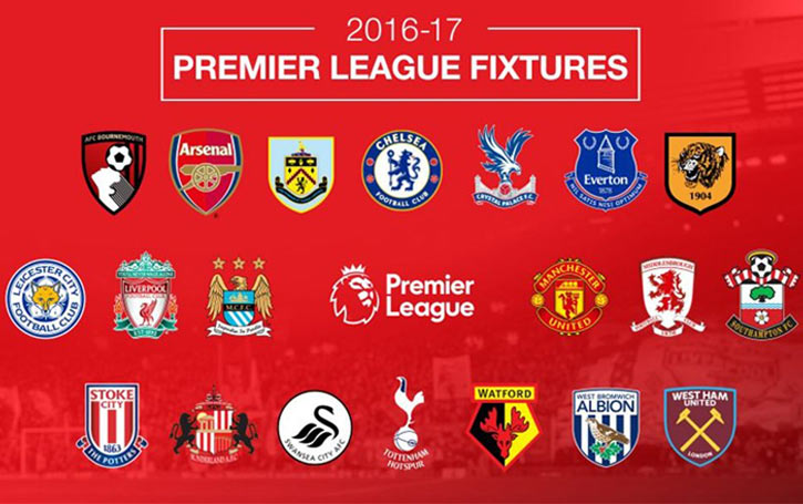 Jadwal Liga Inggris Malam Ini musim 2016-2017